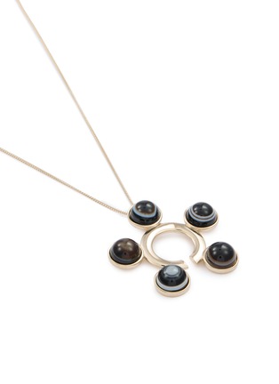 Detail View - Click To Enlarge - LEMAIRE - Agate Brass Garment Ornament Necklace