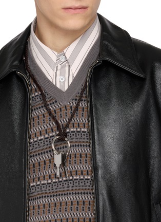 Figure View - Click To Enlarge - LEMAIRE - Braided Leather Keyring Necklace