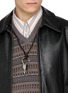 Figure View - Click To Enlarge - LEMAIRE - Braided Leather Keyring Necklace