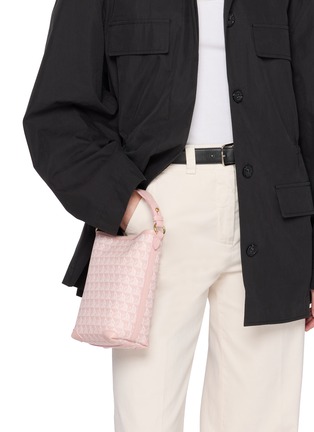 Front View - Click To Enlarge - ANYA HINDMARCH - Mini I am a Plastic Bag Recycled Canvas Bucket Bag