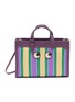 ANYA HINDMARCH E/W Stripes Leather Trim Crossbody Bag