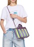Figure View - Click To Enlarge - ANYA HINDMARCH - E/W Stripes Leather Trim Crossbody Bag