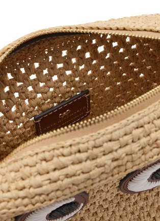 Detail View - Click To Enlarge - ANYA HINDMARCH - Eyes Raffia Crossbody Bag