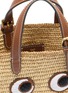 Detail View - Click To Enlarge - ANYA HINDMARCH - Mini N/S Raffia Eyes Raffia Leather Crossbody Tote Bag