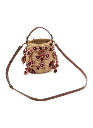 Detail View - Click To Enlarge - ANYA HINDMARCH - Blossom Creature Raffia Crossbody Bag