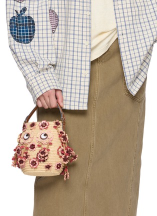 Front View - Click To Enlarge - ANYA HINDMARCH - Blossom Creature Raffia Crossbody Bag
