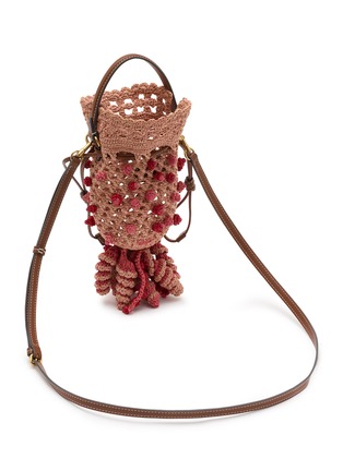 Detail View - Click To Enlarge - ANYA HINDMARCH - Squid Raffia Crossbody Bag
