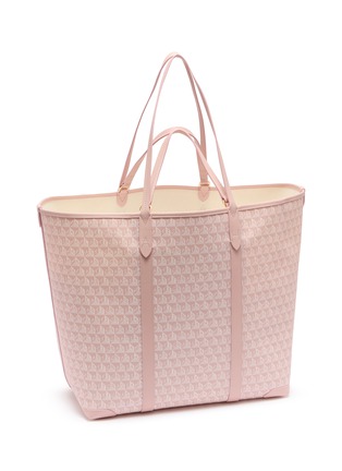 Detail View - Click To Enlarge - ANYA HINDMARCH - I Am A Plastic Bag Monogram Canvas Leather Tote Bag