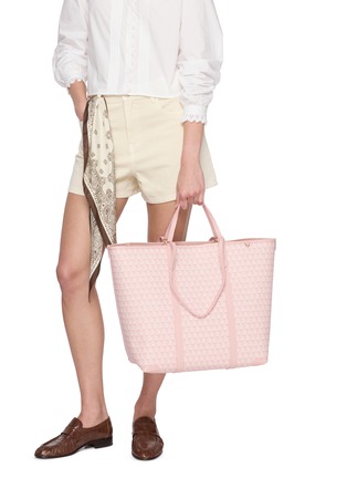 Front View - Click To Enlarge - ANYA HINDMARCH - I Am A Plastic Bag Monogram Canvas Leather Tote Bag