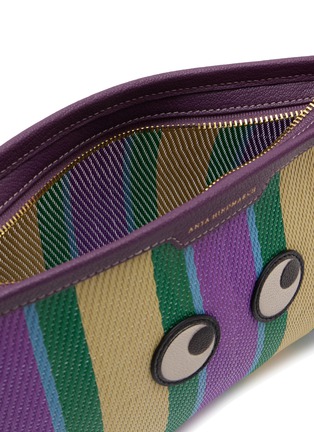 Detail View - Click To Enlarge - ANYA HINDMARCH - Stripes Recycled Mesh Pouch