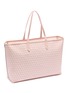 Detail View - Click To Enlarge - ANYA HINDMARCH - I Am A Plastic Bag Monogram Canvas Leather Zipped Tote Bag