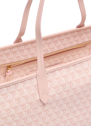 Detail View - Click To Enlarge - ANYA HINDMARCH - I Am A Plastic Bag Monogram Canvas Leather Zipped Tote Bag