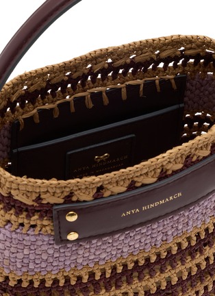 Detail View - Click To Enlarge - ANYA HINDMARCH - Striped Raffia Crossbody Bag
