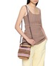 Figure View - Click To Enlarge - ANYA HINDMARCH - Striped Raffia Crossbody Bag