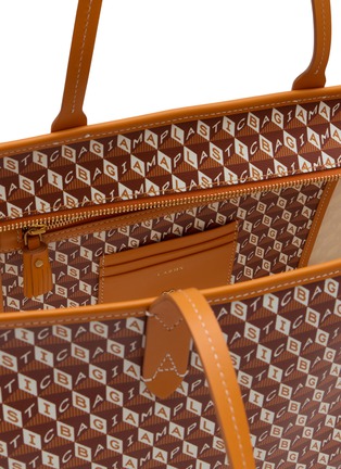 Detail View - Click To Enlarge - ANYA HINDMARCH - I Am A Plastic Bag Monogram Canvas Zipped Tote Bag