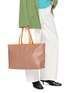Figure View - Click To Enlarge - ANYA HINDMARCH - I Am A Plastic Bag Monogram Canvas Zipped Tote Bag