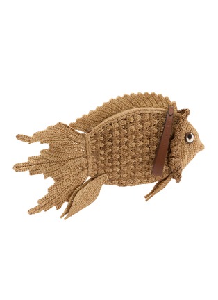 Detail View - Click To Enlarge - ANYA HINDMARCH - Fish Raffia Clutch Bag