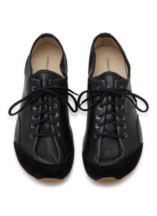 Detail View - Click To Enlarge - LEMAIRE - Gummy Grips Mixed Leather Low Top Men's Sneakers