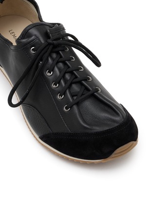 Detail View - Click To Enlarge - LEMAIRE - Gummy Grips Mixed Leather Low Top Men's Sneakers