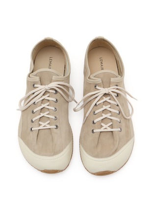 Detail View - Click To Enlarge - LEMAIRE - Gummy Grips Mixed Leather Low Top Men's Sneakers