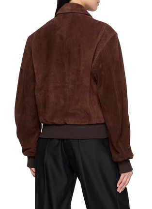 Back View - Click To Enlarge - TONYWACK - Flap Pocket Suede Blouson Jacket