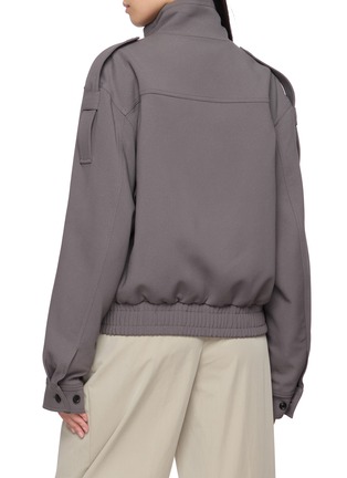 Back View - Click To Enlarge - TONYWACK - Stand Collar Epaulette Blouson Jacket