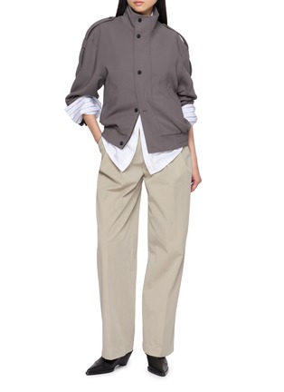 Figure View - Click To Enlarge - TONYWACK - Stand Collar Epaulette Blouson Jacket