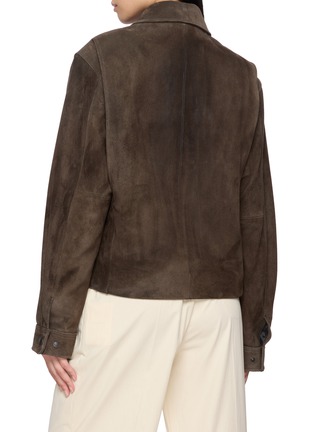 Back View - Click To Enlarge - TONYWACK - Zip Up Suede Jacket