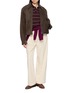 Figure View - Click To Enlarge - TONYWACK - Zip Up Suede Jacket