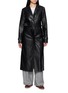 TONYWACK Single Breasted Faux Leather Long Coat