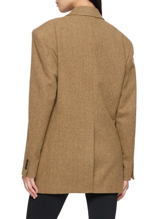 Back View - Click To Enlarge - TONYWACK - Double Breasted Herringbone Blazer