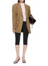 Figure View - Click To Enlarge - TONYWACK - Double Breasted Herringbone Blazer