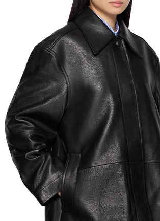  - TONYWACK - Spread Collar Leather Coat
