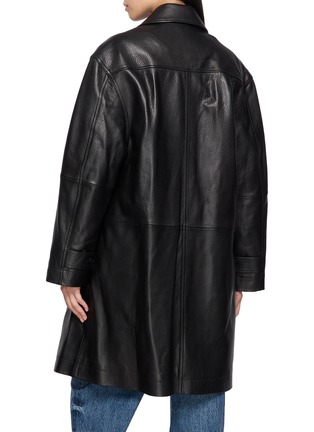 Back View - Click To Enlarge - TONYWACK - Spread Collar Leather Coat