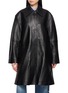 TONYWACK Spread Collar Leather Coat
