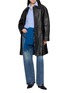 Figure View - Click To Enlarge - TONYWACK - Spread Collar Leather Coat