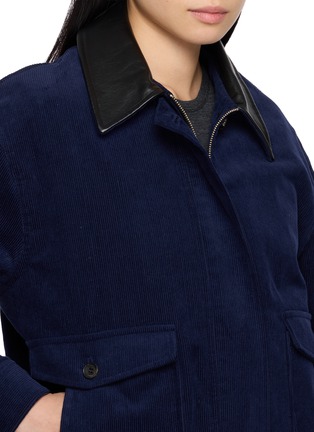  - TONYWACK - Leather Collar Corduroy Bomber Jacket