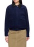 TONYWACK Leather Collar Corduroy Bomber Jacket