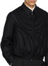  - TAAKK - Embroidered Pinstriped Wool Zip Up Jacket