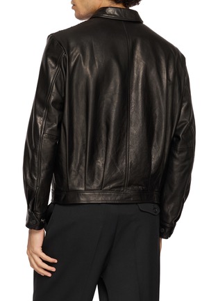 Back View - Click To Enlarge - TAAKK - Embroidered Leather Zip Up Jacket