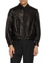 TAAKK Embroidered Leather Zip Up Jacket