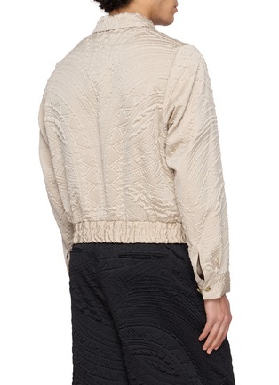 Back View - Click To Enlarge - TAAKK - Textured Zip-Up Blouson