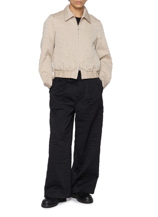 Figure View - Click To Enlarge - TAAKK - Textured Zip-Up Blouson