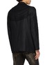 Back View - Click To Enlarge - TAAKK - Single Breasted Embroidered Pinstriped Wool Blazer