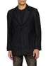 TAAKK Single Breasted Embroidered Pinstriped Wool Blazer