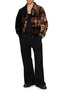 Figure View - Click To Enlarge - TAAKK - Gradient Zip-Up Velvet Jacket