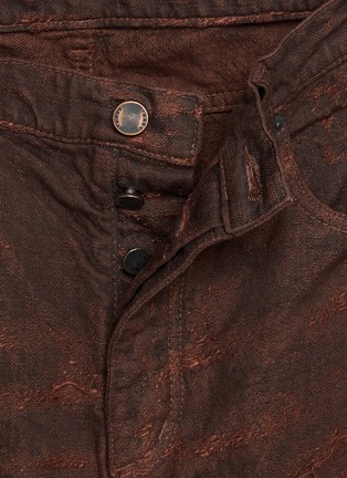  - TAAKK - Dark Wash Jacquard Wide Leg Jeans