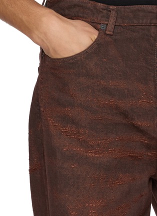  - TAAKK - Dark Wash Jacquard Wide Leg Jeans