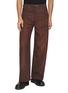 TAAKK Dark Wash Jacquard Wide Leg Jeans