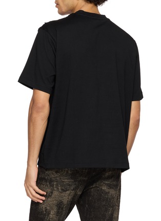 Back View - Click To Enlarge - TAAKK - Tape Embroidered Crewneck Cotton T-Shirt